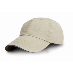 Casquette coton fine ligne lavé avec visière sandwich 4
