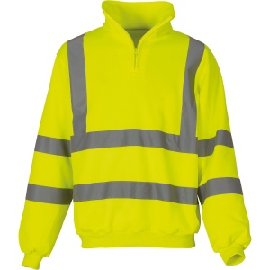 Sweat-shirt 1/4 zip haute visibilité 3
