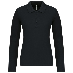 Polo piqué manches longues femme 3
