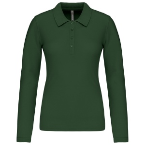 Polo piqué manches longues femme 5