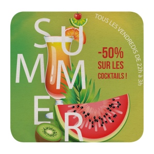 Sous-verre carre 9,3 cm s/cde 8