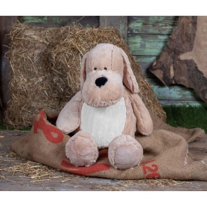 Chien avec ouverture zippée