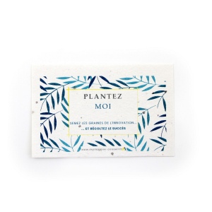 Carte de visite papier graines RECTO