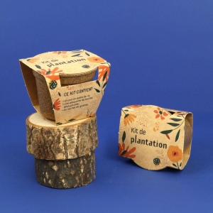 Kit plantation pot paille de riz standard
