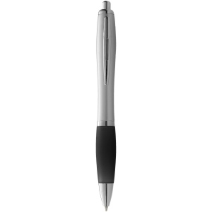 Stylo bille avec corps argenté et grip coloré Nash (encre bleue) 2