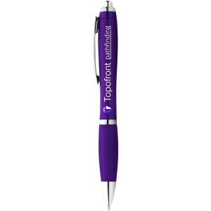 Stylo bille avec corps et grip colorés Nash (encre bleue) 27