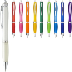 Stylo bille avec corps et grip colorés Nash (encre bleue) 44