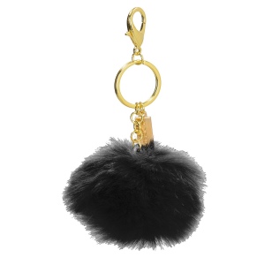 Porte-clés pompon imitation fourrure 4