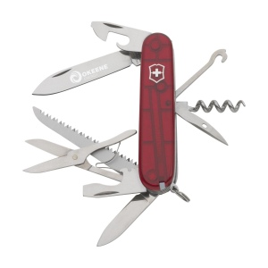Couteau Suisse original de la marque Victorinox ligne Officiers avec poignée ABS, plaques intermédiaires en aluminium dur anodisé et des outils en acier recyclé à 100% 17