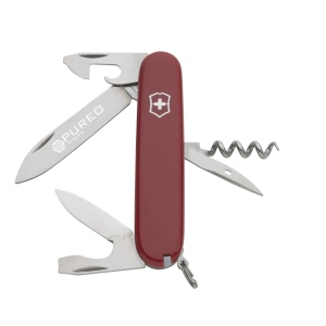 Couteau Suisse original de la marque Victorinox ligne Officiers avec poignée ABS, plaques intermédiaires en aluminium dur anodisé et des outils en acier recyclé à 100% 17