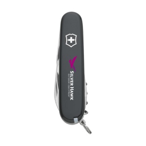 Couteau Suisse original de la marque Victorinox ligne Officiers avec poignée ABS, plaques intermédiaires en aluminium dur anodisé et des outils en acier recyclé à 100% 10