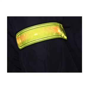 Soyez visible avec ce bracelet ajustable comprenant bande fluorescente et lumières LED 4