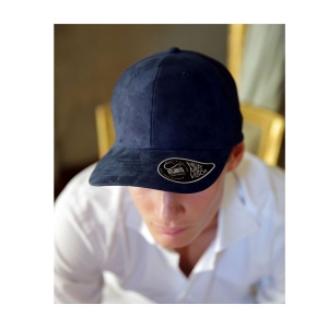 Casquette 6 pans mid visor faux suède