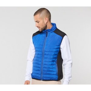 Bodywarmer bi-matière matelassé