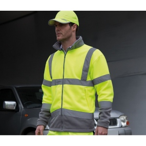 Veste micropolaire haute visibilité