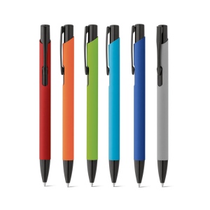 POPPINS. Stylo en aluminium avec finition en caoutchouc