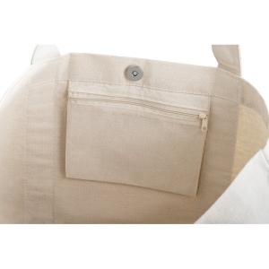 VILLE. Sac en toile 100% coton avec poche frontale et intérieure (280 g/m²) 6