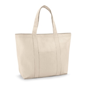 VILLE. Sac en toile 100% coton avec poche frontale et intérieure (280 g/m²) 4