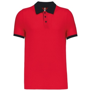 Polo piqué bicolore homme 5