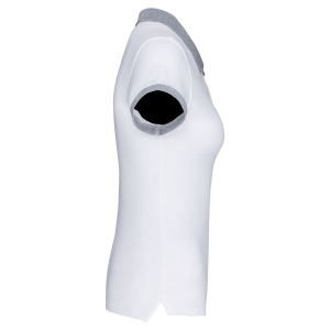Polo piqué bicolore femme 16