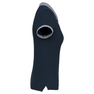 Polo piqué bicolore femme 14