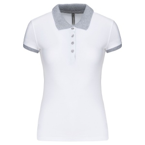 Polo piqué bicolore femme 6