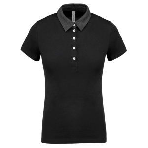 Polo jersey bicolore femme 2