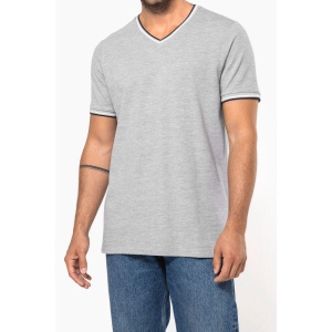 T-shirt maille piquée col V homme 23