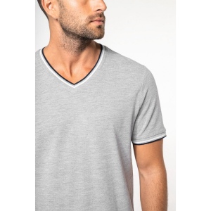T-shirt maille piquée col V homme 9