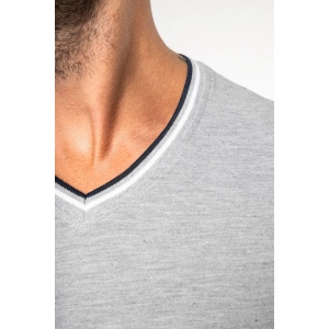 T-shirt maille piquée col V homme 10