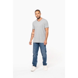 T-shirt maille piquée col V homme 13