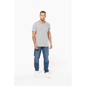 T-shirt maille piquée col V homme 14