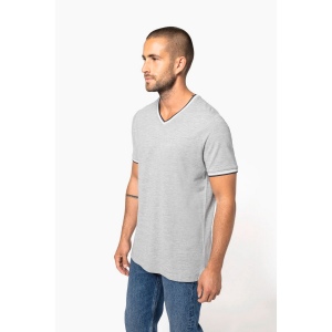 T-shirt maille piquée col V homme 15