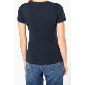 T-shirt maille piquée col V femme 19