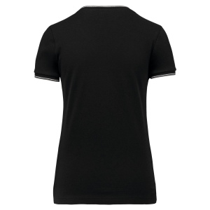 T-shirt maille piquée col V femme 24