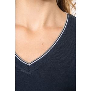 T-shirt maille piquée col V femme 10