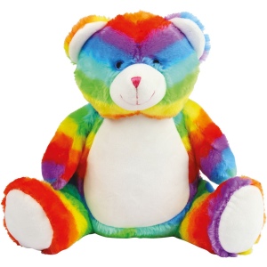 Peluche zippée Ours multicolore 2