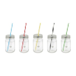 Mason jar 40 cl avec paille (+Tampographie TA11) 6