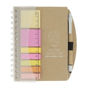 Carnet spirale adhesifs/stylo (+Tampographie TA21) 2