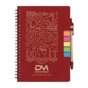 Carnet spirale adhesif / stylo (+Sérigraphie GS21) 3