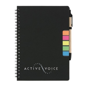 Carnet spirale adhesif / stylo (+Tampographie TA21) 2