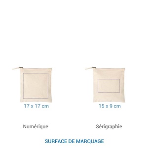 Trousse coton NINA L 370 - écru 2