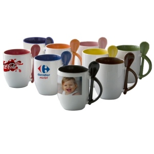 Tasse BICOLORE cuillère
