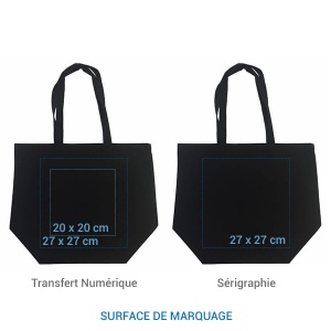 Cabas coton PRYSM 370 - Noir (noumea) 4