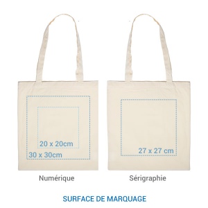 Sac coton BICOLORE réversible 155 3
