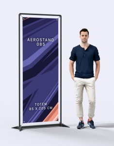 Stand Noir HD 85 x 200 cm 2