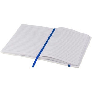 Carnet de notes blanc A5 Spectrum avec élastique de couleur 19