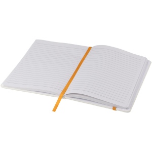 Carnet de notes blanc A5 Spectrum avec élastique de couleur 21