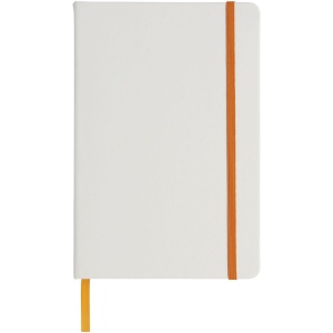 Carnet de notes blanc A5 Spectrum avec élastique de couleur 8