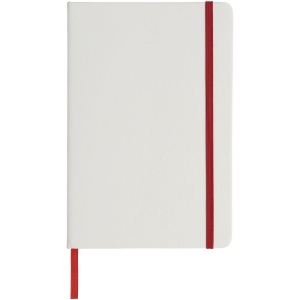 Carnet de notes blanc A5 Spectrum avec élastique de couleur 9
